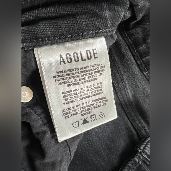 AGOLDE Riley High Rise Straight Crop in Black Pepper. Size 27 - Picture 8 of 10
